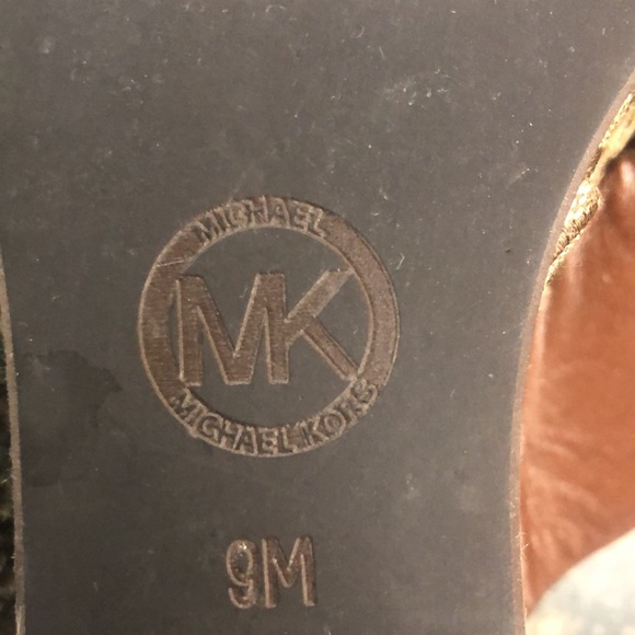 MICHAEL KORS GABI Mule Mocha Leather Wedges 9M - Picture 11 of 11